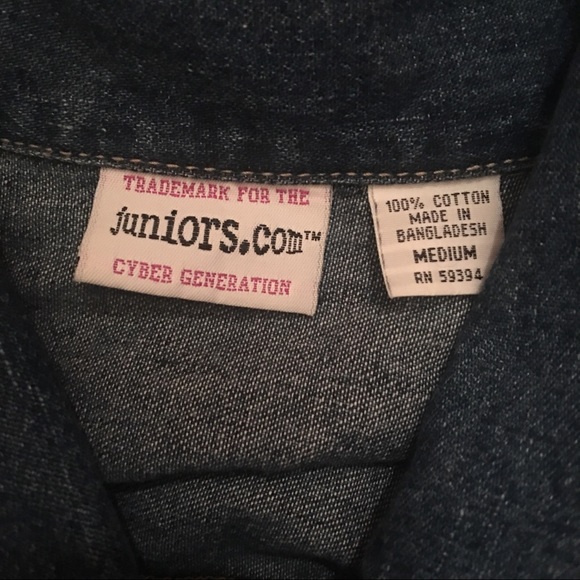 Juniors.Com Cyber Generation Girls Jean Jacket S M - Picture 6 of 6